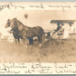 SUSSEX NJ HORSE DRAWN CARRIAGE ANTIQUE REAL PHOTO POSTCARD RPPC to LAMBERTVILLE