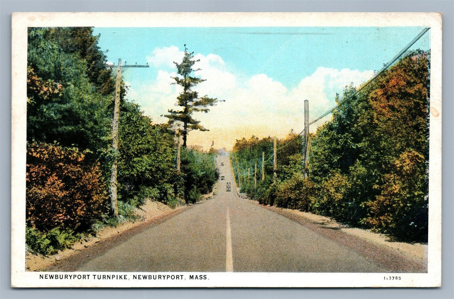 NEWBURYPORT TURNPIKE MA 1935 VINTAGE POSTCARD