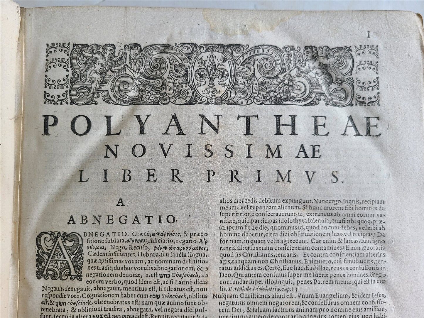 1616 NOVISSIMA POLYANTHEA by LANGUIS antique ANCIENT ENCYCLOPEDIA VELLUM FOLIO