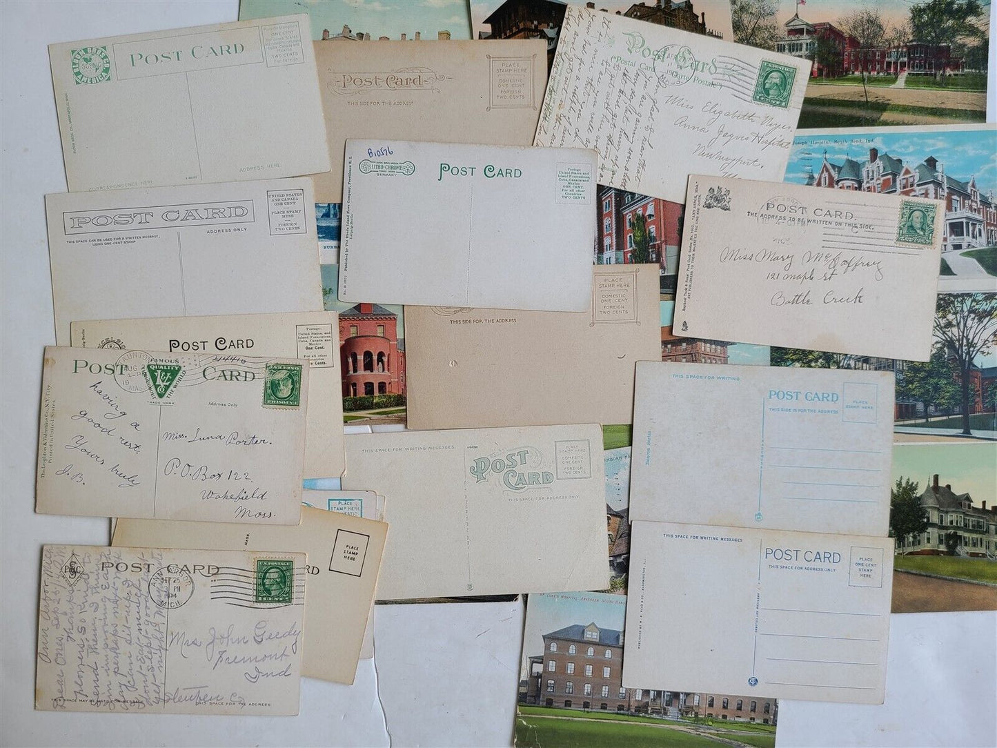 LOT of 59 POSTCARDS w/ HOSPITAL VIEWS