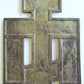 RUSSIAN icon WALL CROSS BRONZE MULTI ENAMEL ANTIQUE 1870s