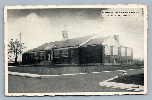 PITTSTOWN NJ FRANKLIN CONSOLIDATED SCHOOL VINTAGE POSTCARD