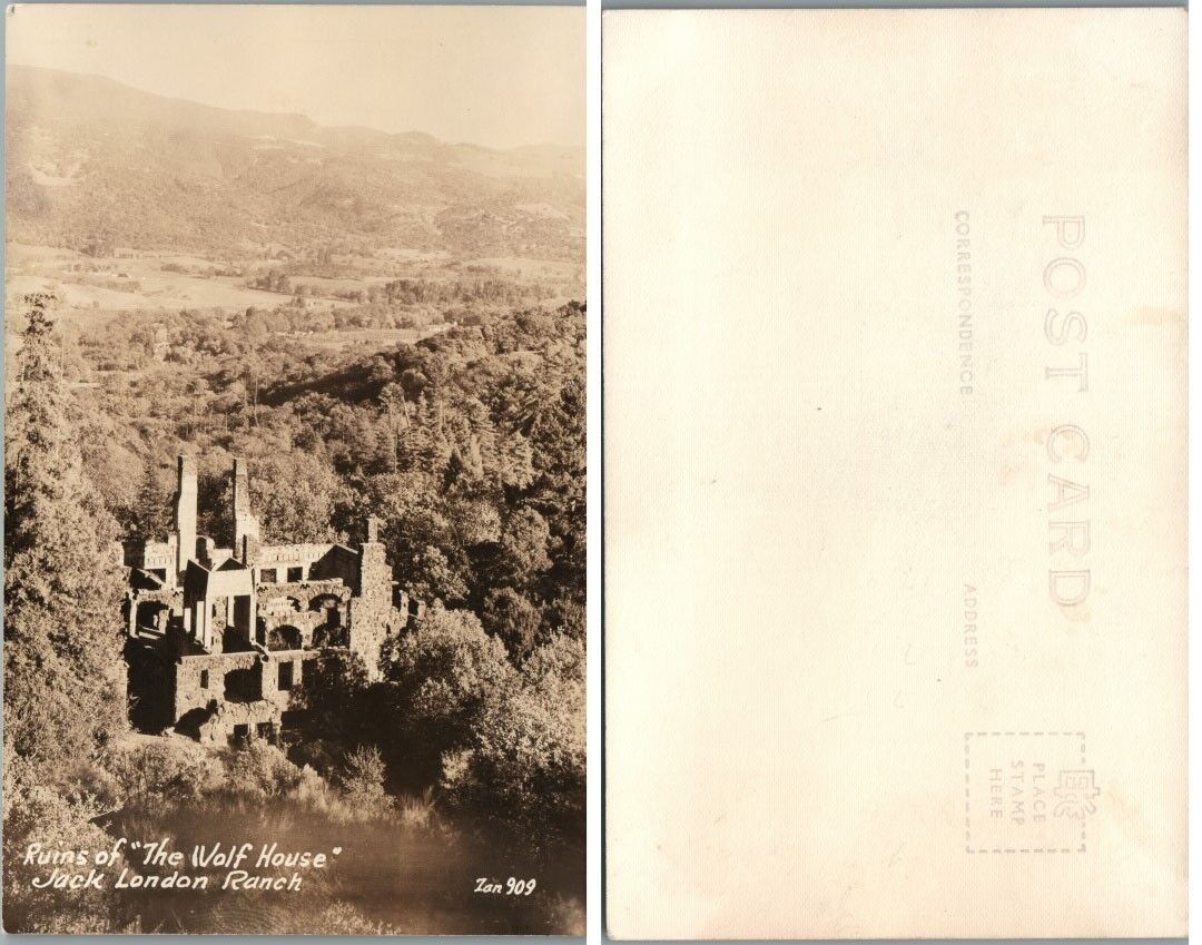 WOLF HOUSE JACK LONDON RANCH GLEN ELLEN CA ANTIQUE RPPC REAL PHOTO POSTCARD