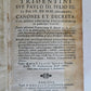 1666 SANCROSANCTI et OECUMENICI CONCILII TRIDENTINI CANONES et DECRETA antique