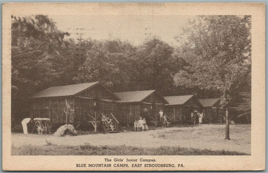 STROUDSBURG PA BLUE MOUNTAIN CAMPS GIRLS' CAMPUS ANTIQUE POSTCARD