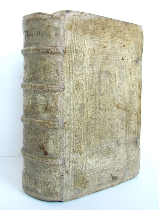 1595 GEOGRAPHICAL MYTHOLOGICAL & LITERARY TERMS antique PIGSKIN BINDING