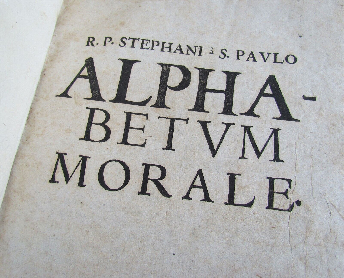 1686 ALPHABETUM MORALE by R.P. Stephani S. Paulo antique 2 VOLUMES