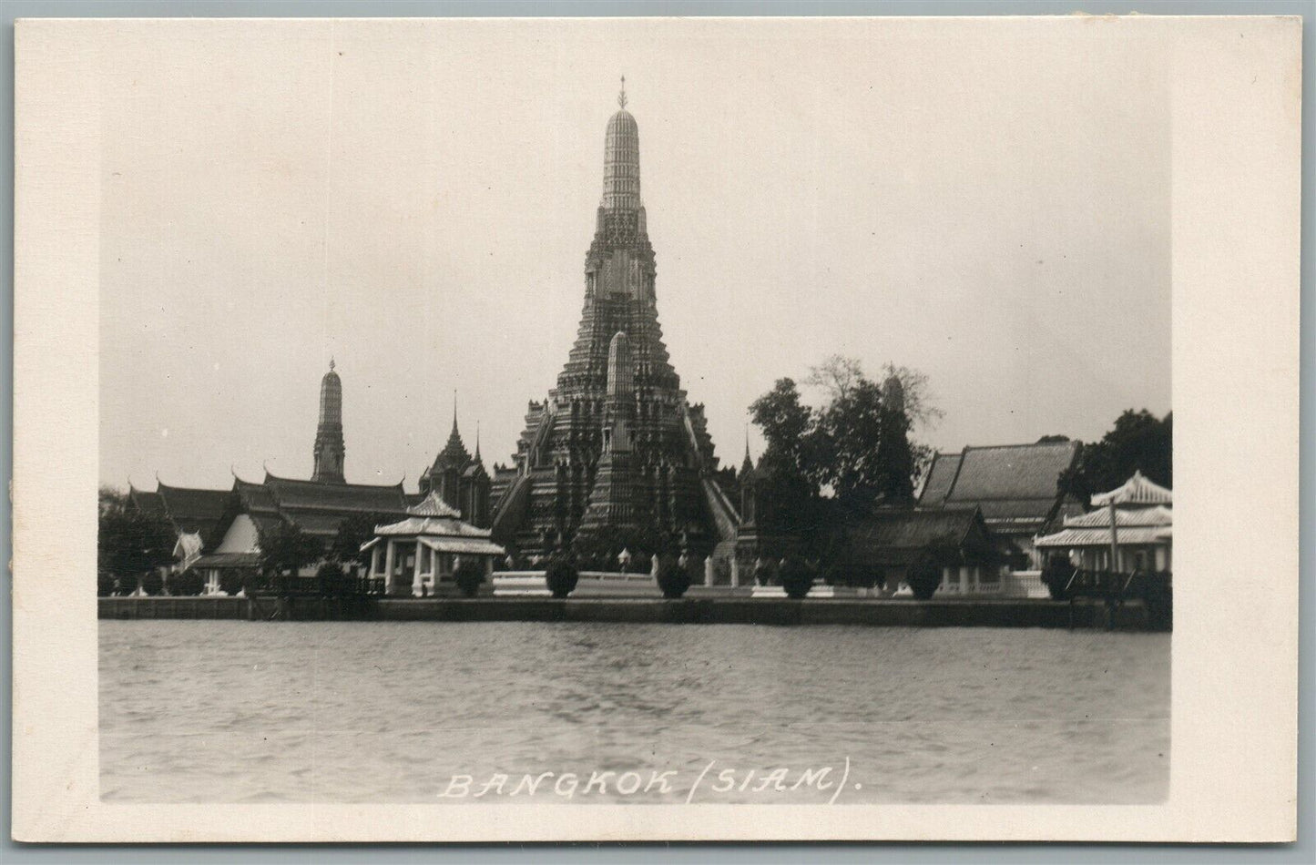 THAILAND SIAM BANGKOK ANTIQUE REAL PHOTO POSTCARD RPPC