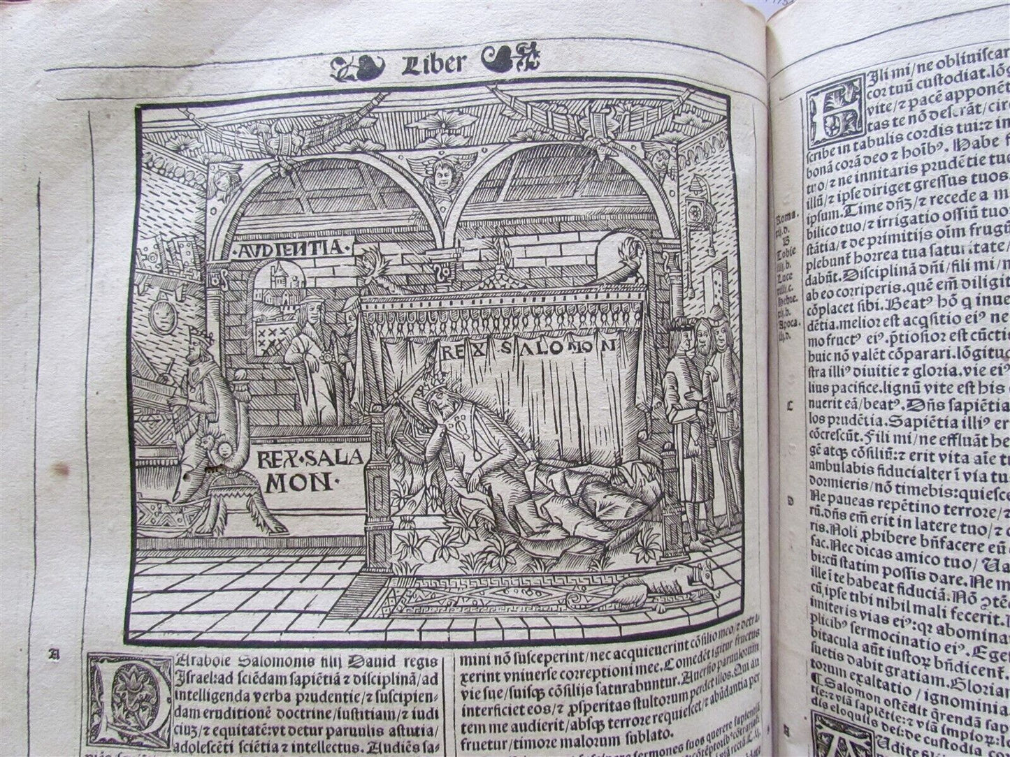 1529 BIBLE ILLUSTRATED LATIN TEXTUS BIBLIE antique FOLIO RARE 16th CENTURY