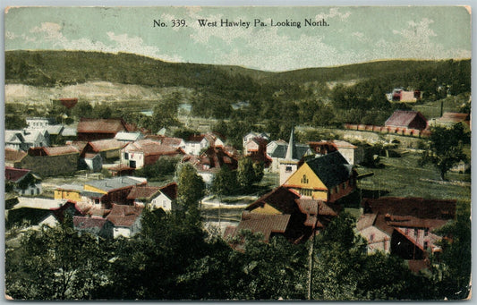 WEST HAWLEY PA ANTIQUE POSTCARD