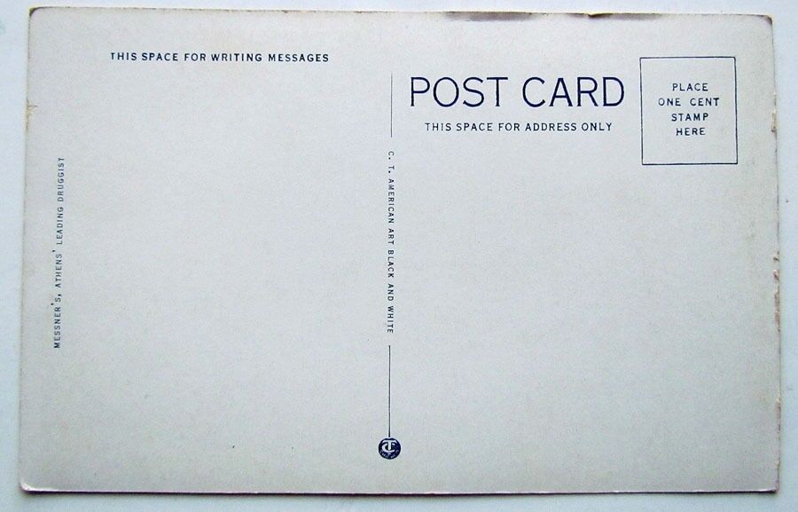 ANTIQUE POSTCARD CHEMUNG RIVER LOOKING NORTH ATHENS PA