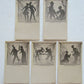 SHADOW PLAY THEATRE SET of 5 ANTIQUE VICTORIAN TRADE CARDS ADVERTISING