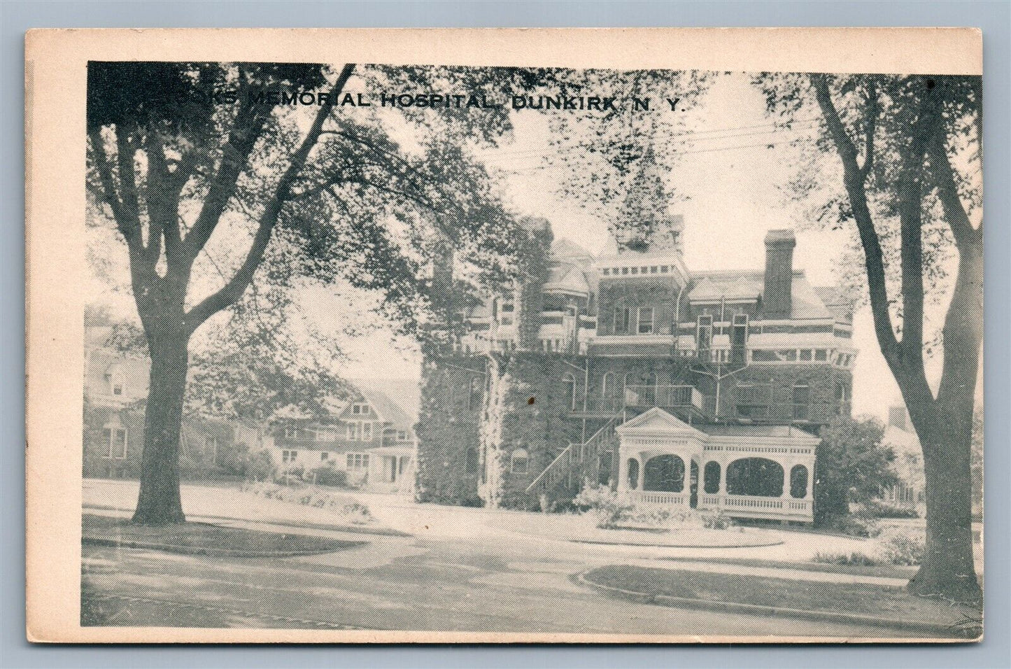 DUNKIRK NY HOSPITAL ANTIQUE POSTCARD