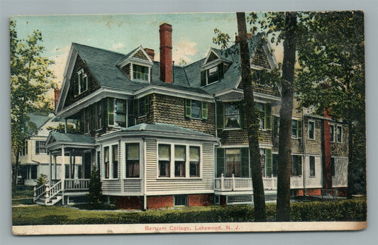 LAKEWOOOD NJ BERTRAM COTTAGE ANTIQUE POSTCARD