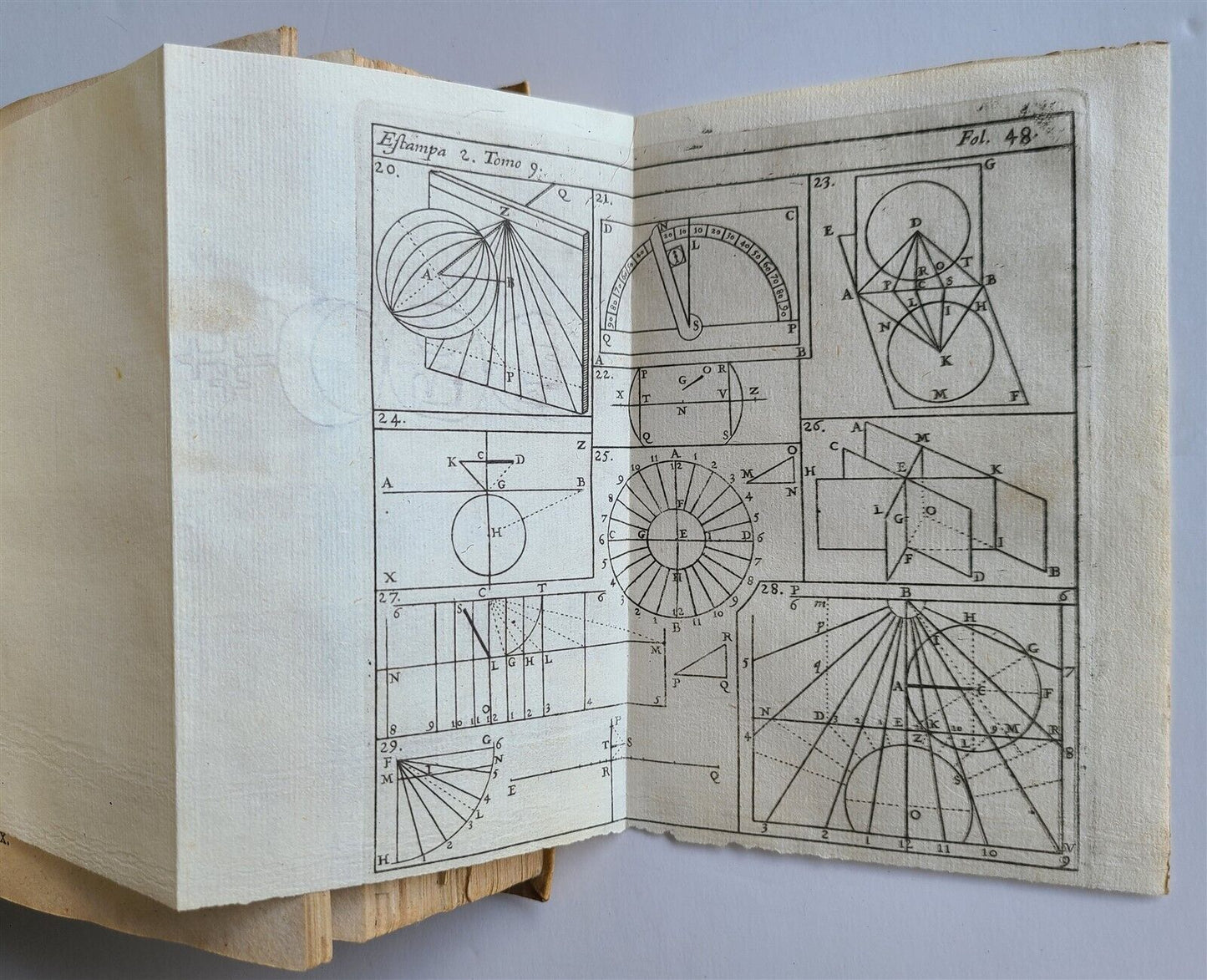 1727 MATHEMATICS in SPANISH Compendio mathematico antique ASTROLOGIA GNOMONICA