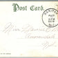 SOMERVILLE NJ RAILROAD STATION 1909 ANTIQUE POSTCARD railway depot CORK STAMP