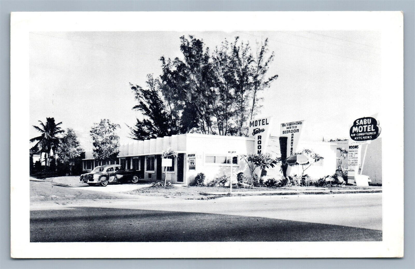 MIAMI FL SABU MOTEL VINTAGE POSTCARD