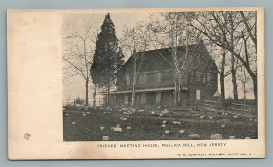 MULLICA HILL NJ FRIENDS MEETING HOUSE ANTIQUE POSTCARD