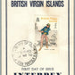 BRITISH VIRGIN ISLANDS COMMEMORATIVE SHEET VINTAGE 1972 FIRST DAY OF ISSUE