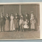 GIRL w/ LARGE DOLL GROUP ANTIQUE REAL PHOTO POSTCARD RPPC