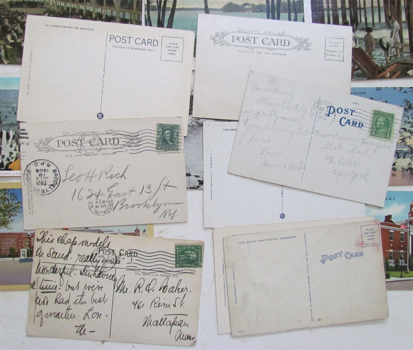 NEW JERSEY lot of 38 NY ANTIQUE POSTCARDS