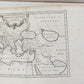 1744 ROMAN HISTORY ARMORIAL VELLUM BINDING antique w/ MAP by LUCIUS FLORUS