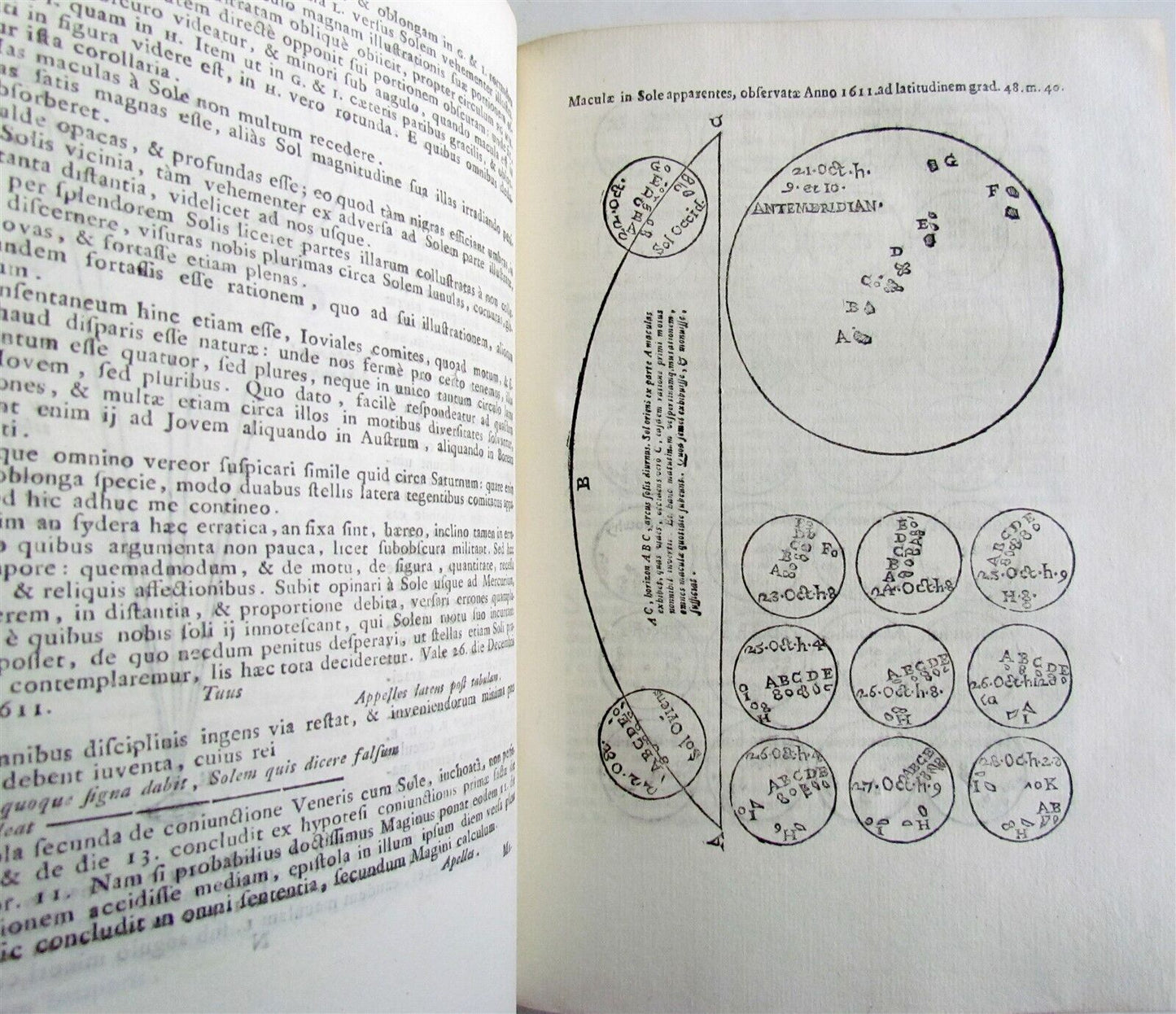 1718 GALILEO GALILEI 3 volumes OPERE illustrated VELLUM BOUND antique SCARCE