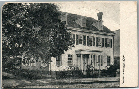 PHILADELPHIA PA LEHMAN HOUSE ANTIQUE POSTCARD