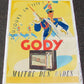 1950s LARGE FRENCH POSTER vintage RADIO ADVERTISING 47 by 62.5"