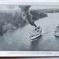 ANTIQUE POSTCARD AMERICAN CHANNEL FROM THOUSAND ISLANDS BRIDGE N.Y. ships