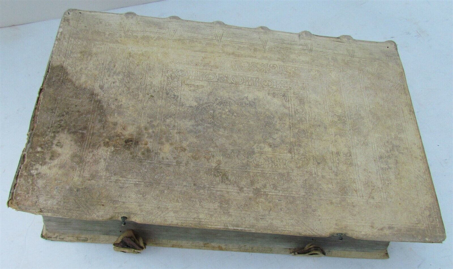 1759 PIGSKIN BOUND ANTIQUE FOLIO MONASTIC LIFE Codex Regularum by L. Holstenii