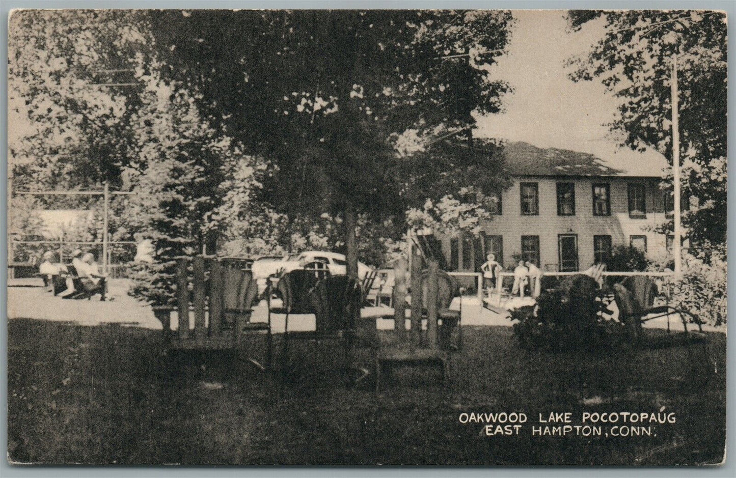 EAST HAMPTON CT OAKWOOD LAKE POCOTOPAUG VINTAGE POSTCARD