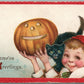 HALLOWEEN ANTIQUE POSTCARD ARTIST SIGNED J. BRUNDAGE