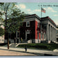 BRIDGETON NJ US POST OFFICE ANTIQUE 1918 POSTCARD w/ AMERICAN FLAG CORK CANCEL