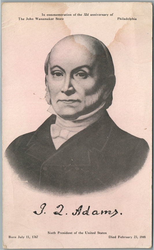 PHILADELPHIA PA JOHN WANAMAKER STORE ADVERTISING PATRIOTIC ANTIQUE POSTCARD