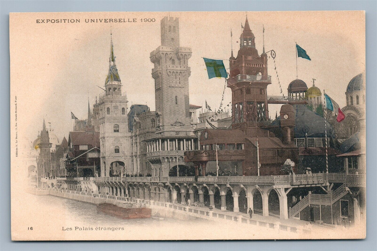 1900 PARIS EXPOSITION ANTIQUE POSTCARD LES PALAIS ETRANGERS