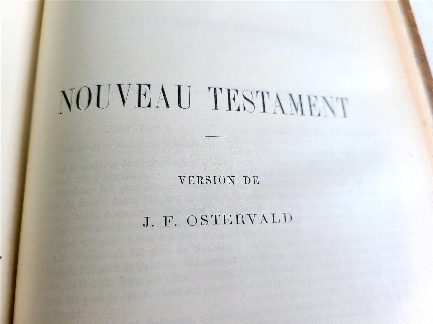 1896 FRENCH BIBLE LA SAINTE BIBLE antique Old and New Testament