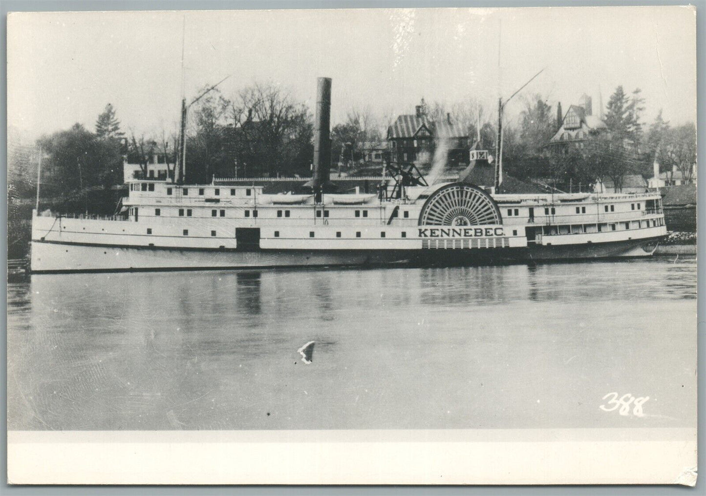 STEAMSHIP KENNEBEC VINTAGE REAL PHOTO POSTCARD RPPC