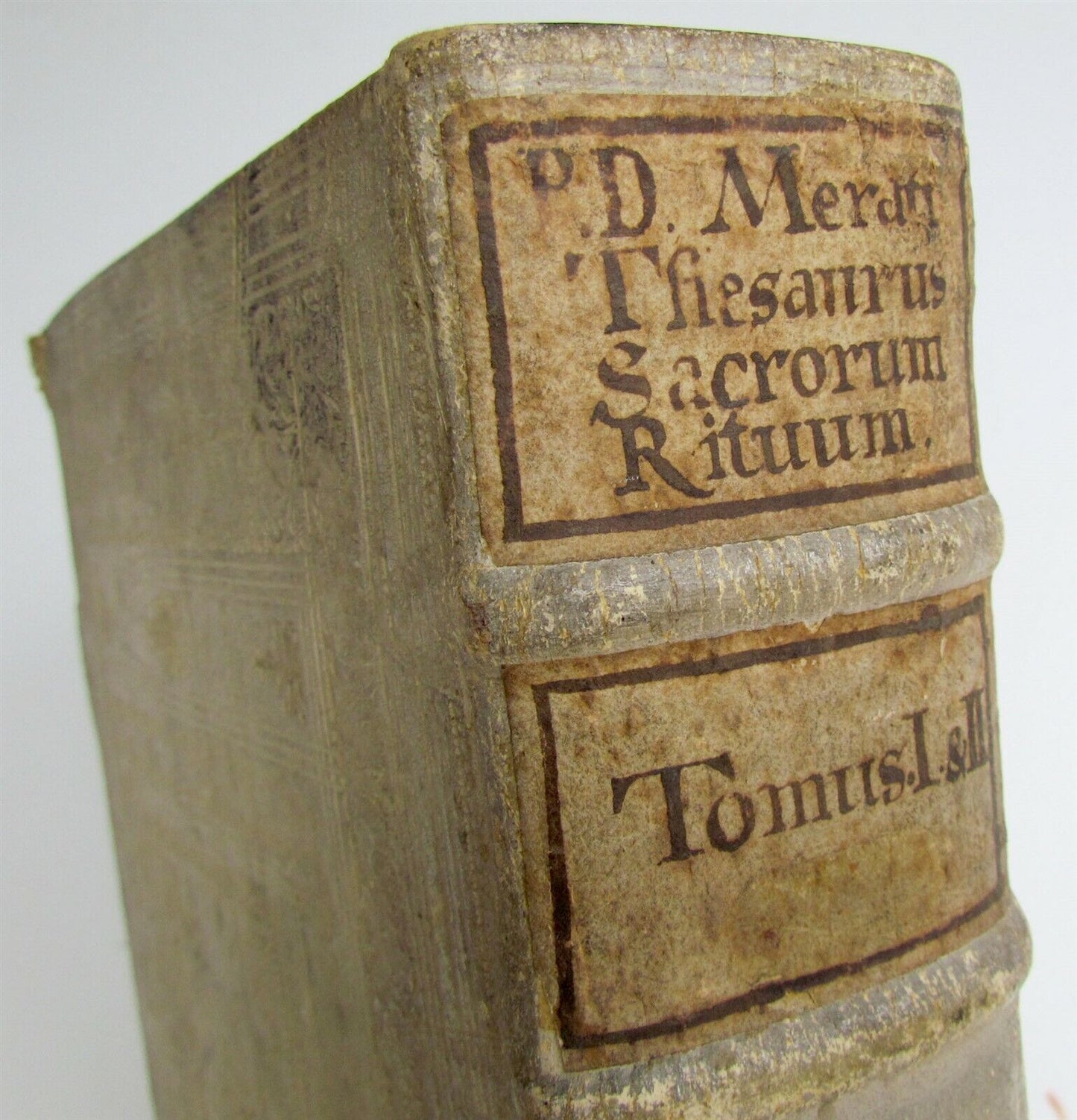 1749 THESAURUS SACRORUM RITUUM by D.BARTHOLOMAEO GAVANTO PIGSKIN FOLIO antique