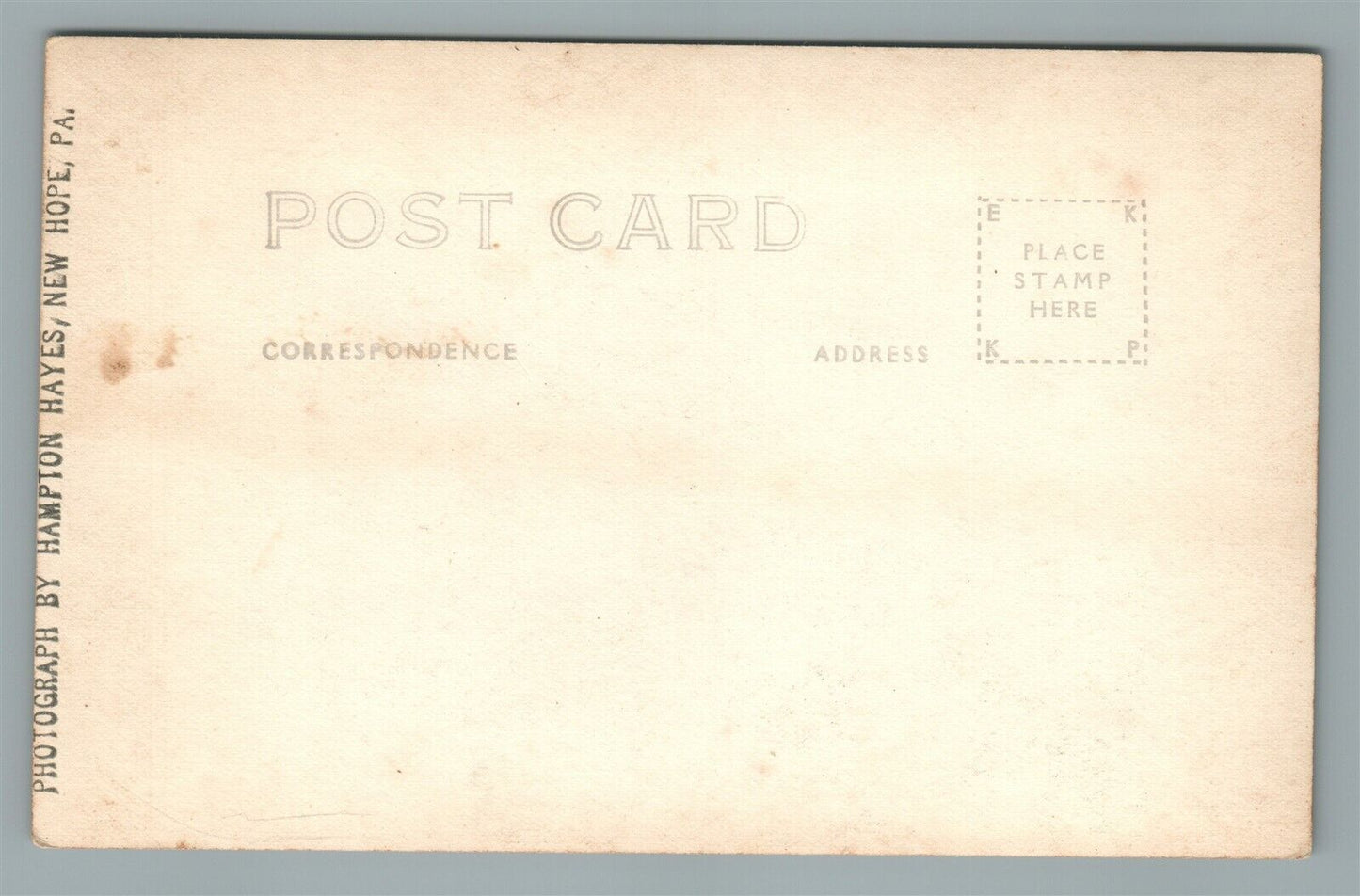 NEW HOPE PA NEELYS BRIDGE ANTIQUE REAL PHOTO POSTCARD RPPC