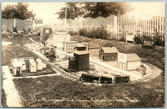 CHESTERTON IN LITTLEVILLE MINIATURE VILLAGE VINTAGE REAL PHOTO POSTCARD RPPC