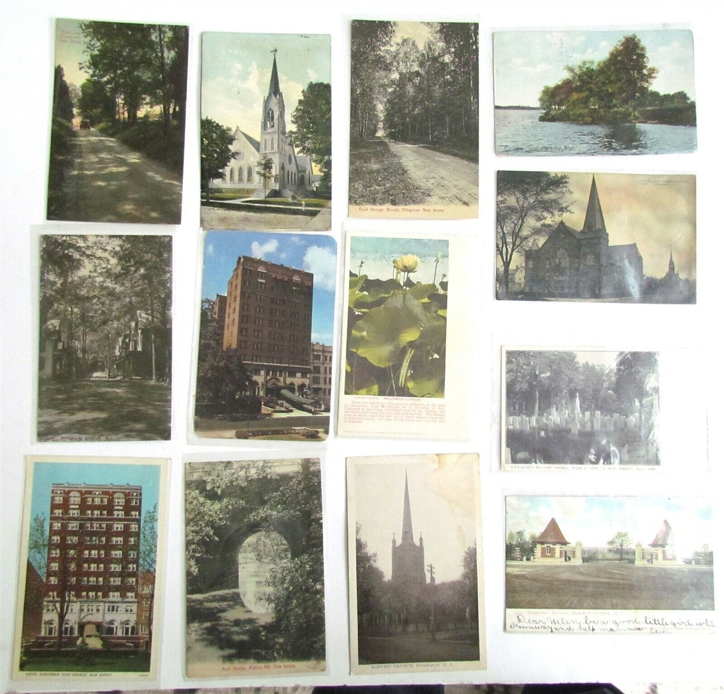 NEW JERSEY lot of 50 ANTIQUE & VINTAGE POSTCARDS NJ