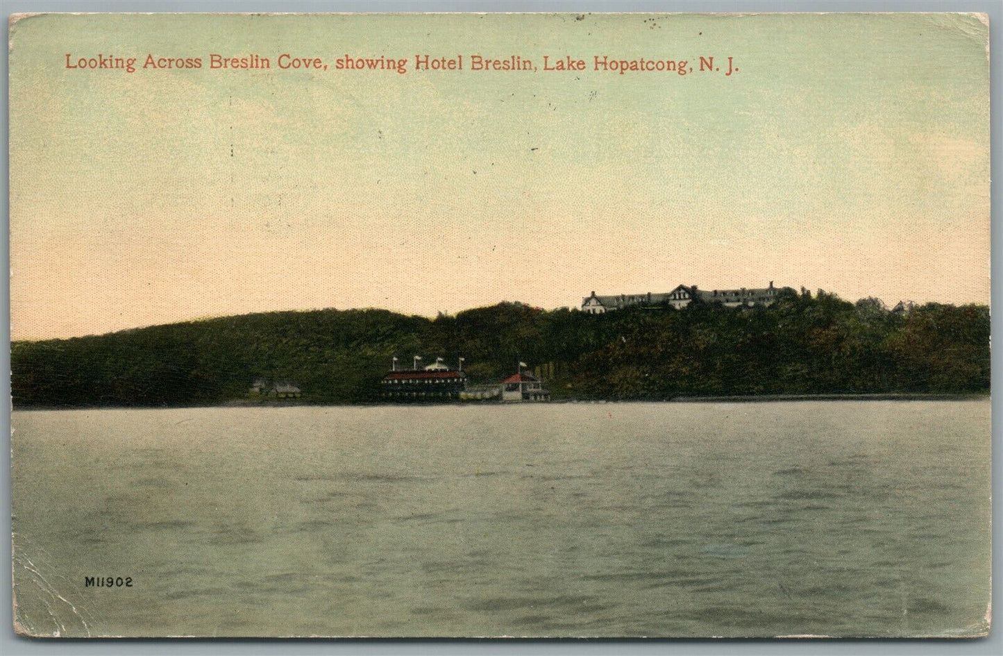 LAKE HOPATCONG NJ HOTEL BRESLIN ANTIQUE POSTCARD