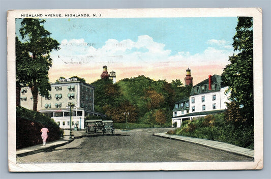HIGHLANDS NJ HIGHLAND AVENUE ANTIQUE POSTCARD