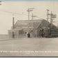 TIVERTON RI RAILWAY STATION WAITING ROOM ANTIQUE REAL PHOTO POSTCARD RPPC