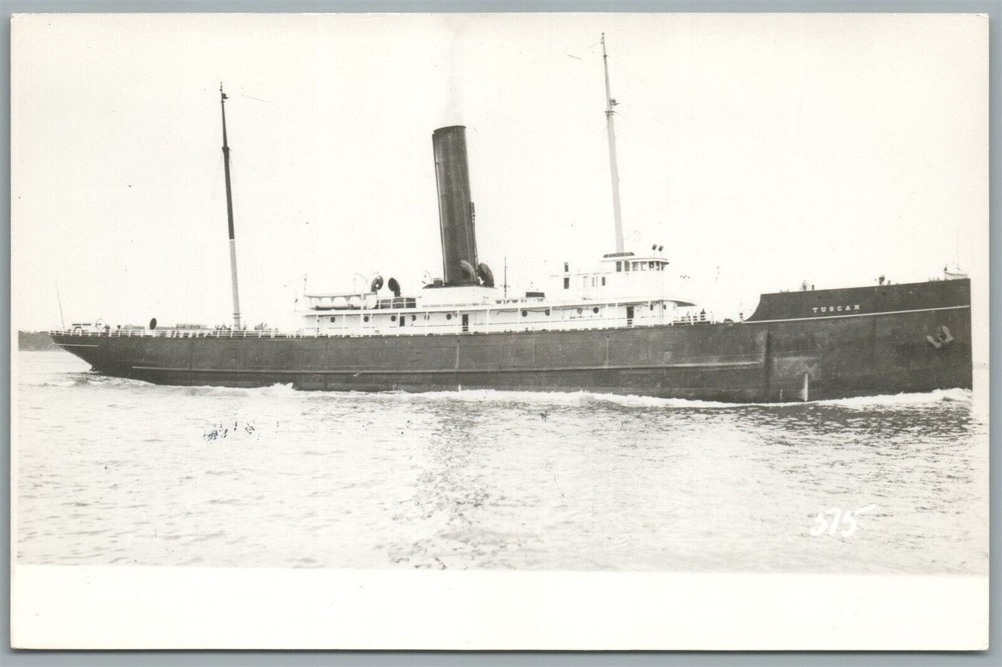 TUSCAN STEAMBOAT VINTAGE REAL PHOTO POSTCARD RPPC