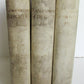 1751 3 VOLUMES VELLUM BOUND in DUTCH P. LANGENDIJK ANTIQUE w/ ENGRAVINGS