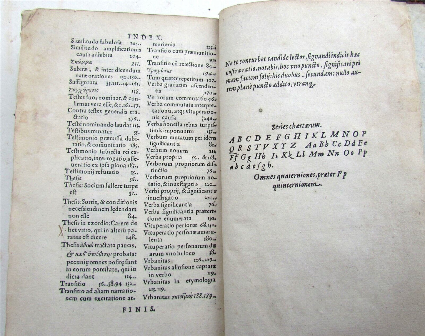 1581 CICERO ORATIONUM 16th CENTURY