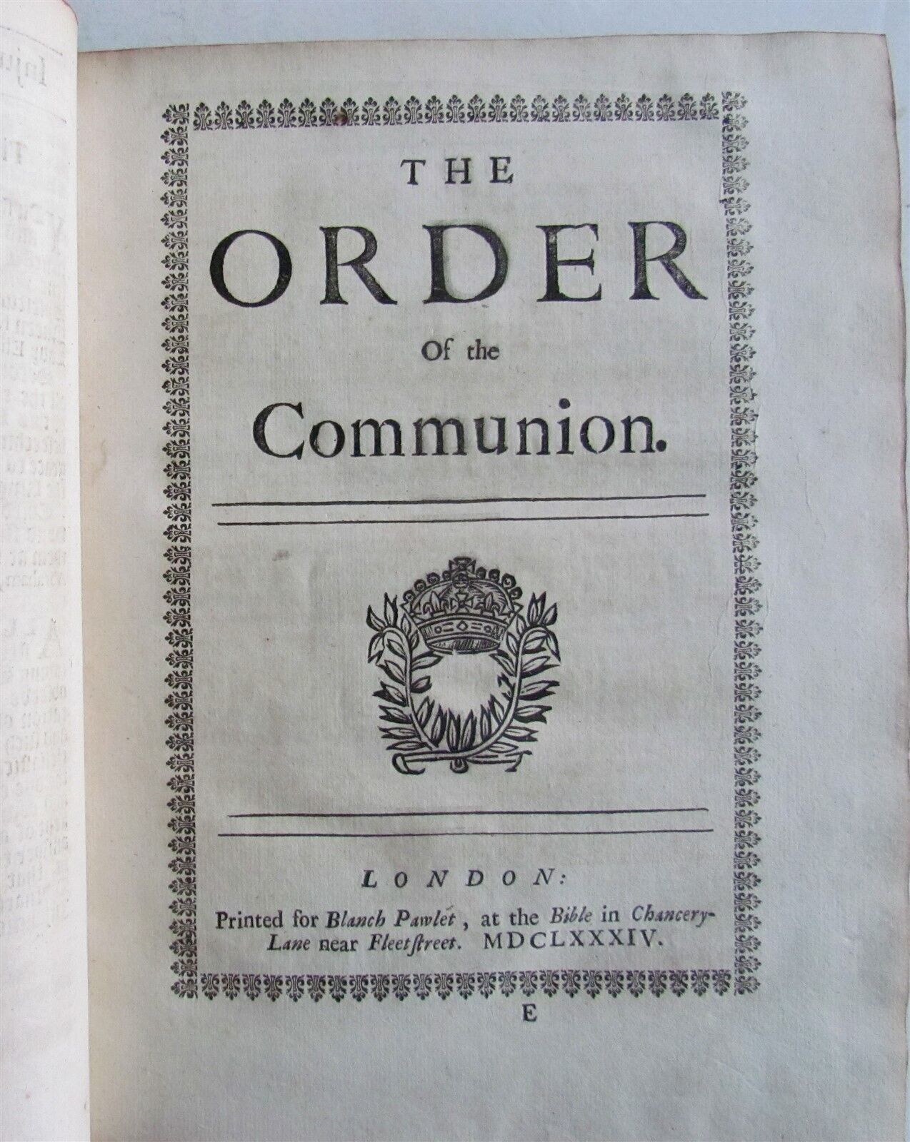 1684 Collection of articles w/ publick records of Church of England antique