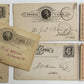 1870s-90s LOT of 7 OHIO BANKS ANTIQUE STATEMENT CARDS POSTCARDS